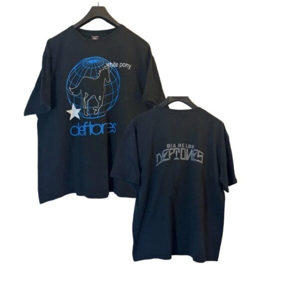 Deftones Band White Pony Backhit Blue World Horse TShirt XL EUC - Picture 1 of 11